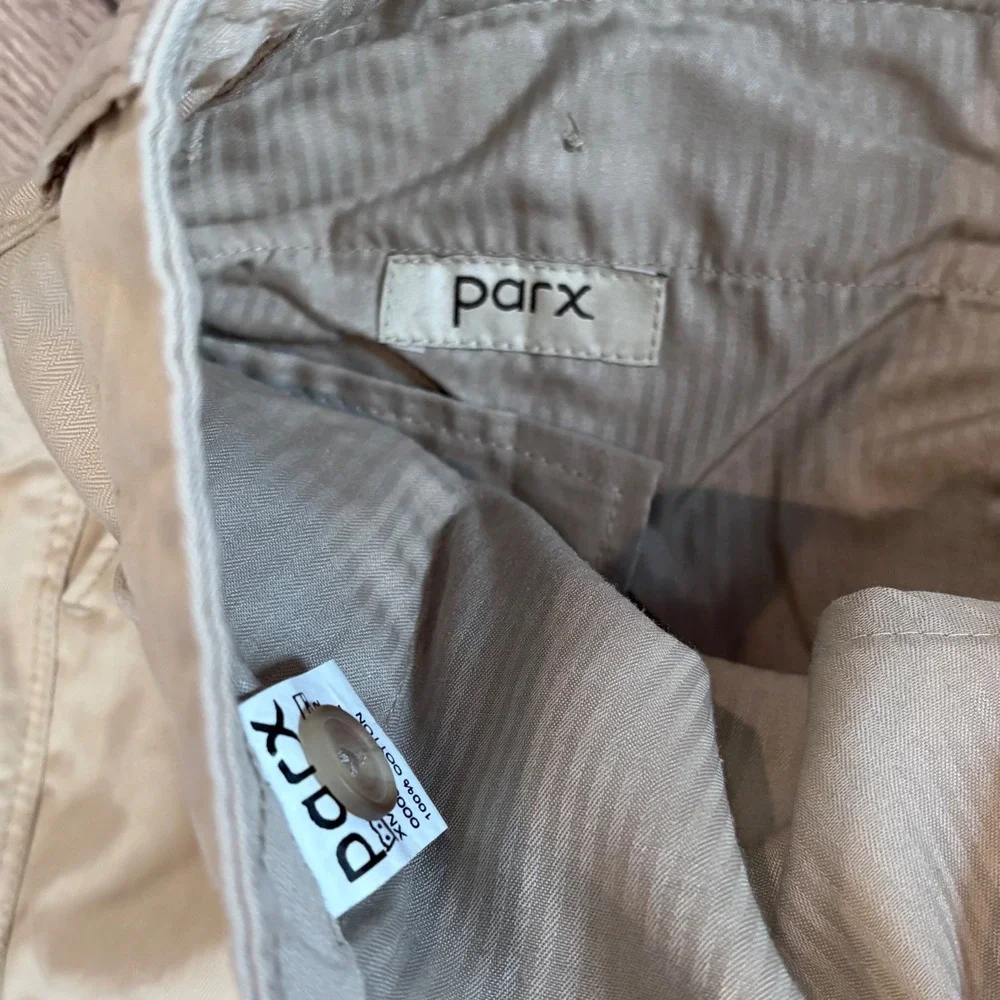 Parx Chino Pants Mens 35x30 Khaki Beige Cotton Straight Leg Trousers Casual